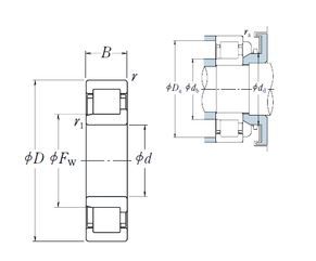 NU208-E-M1A-C3 cylindrical roller bearing